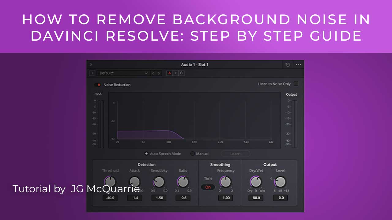 davinci resolve background noise removal tutorial