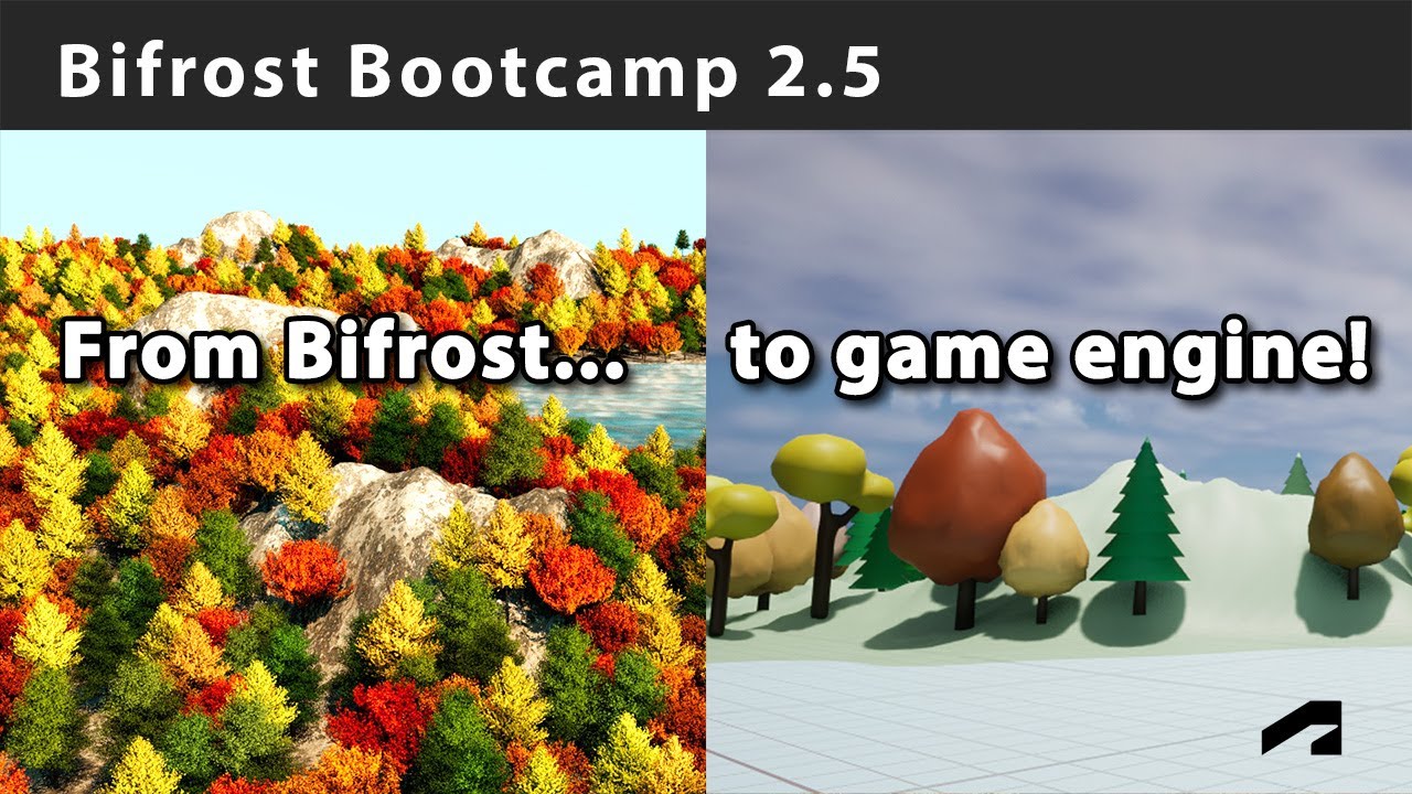 Bifrost Bootcamp 2: Scattering Tree Landscape for Game Engines