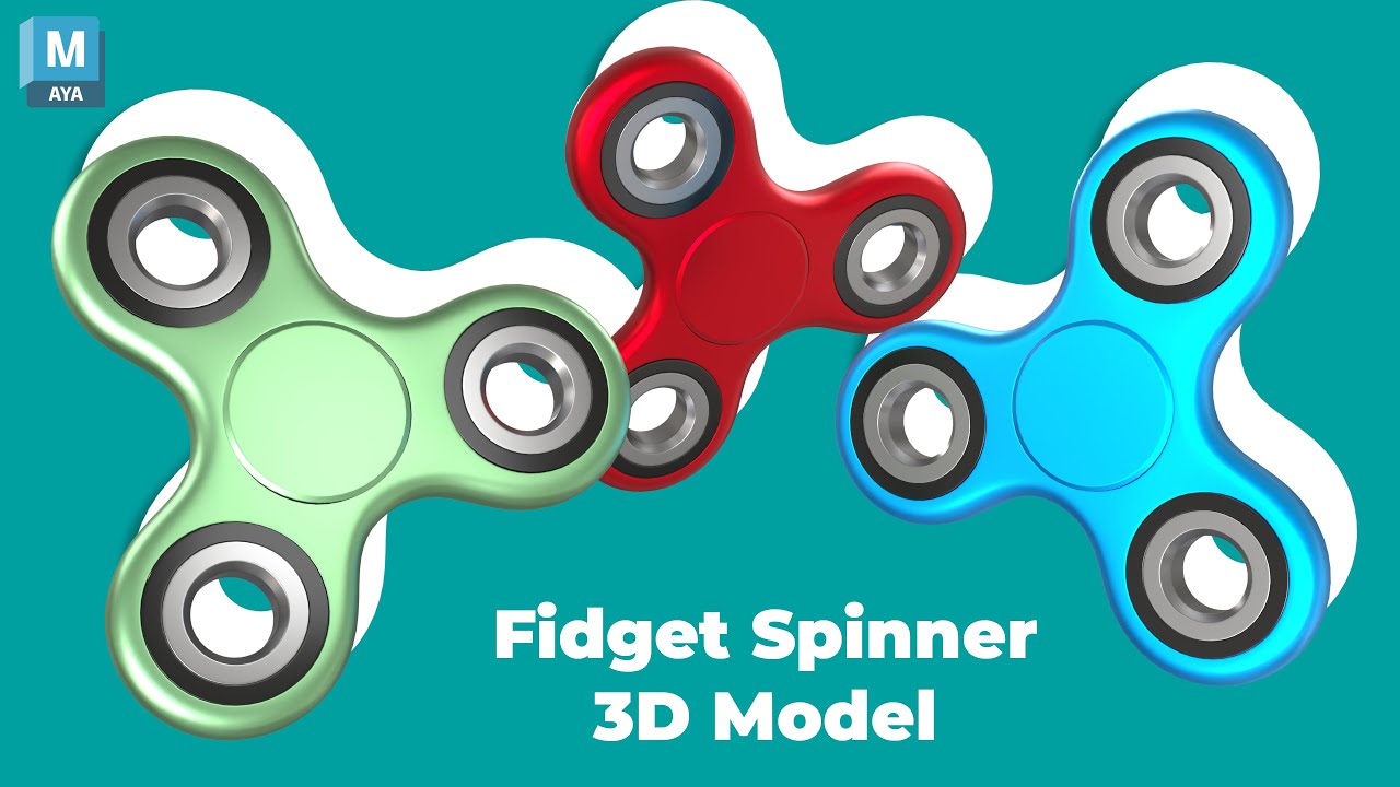 Fidget Spinner 3D Hard Surface Maya Modeling